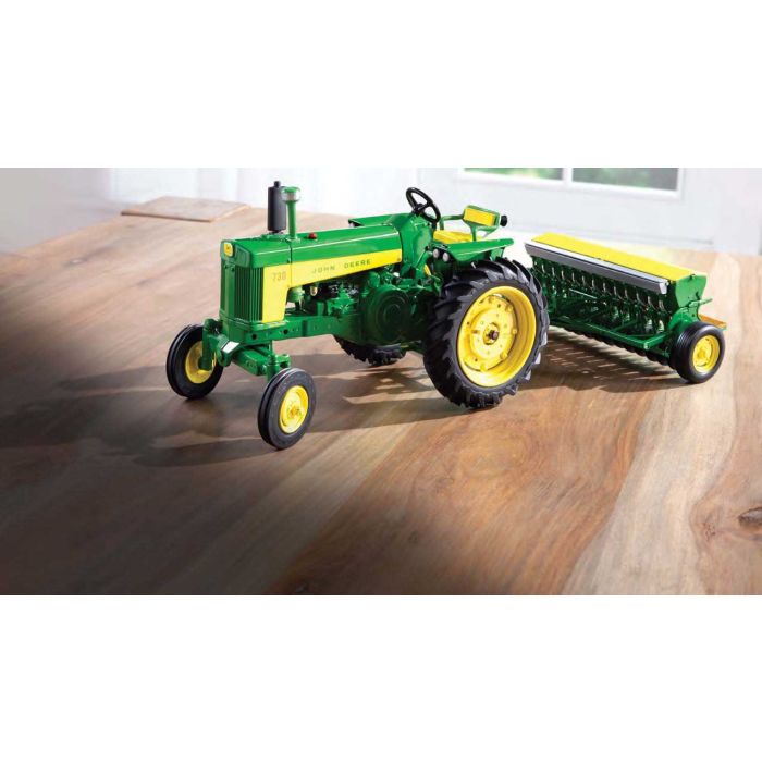 John deere toy tractor best sale with drill
