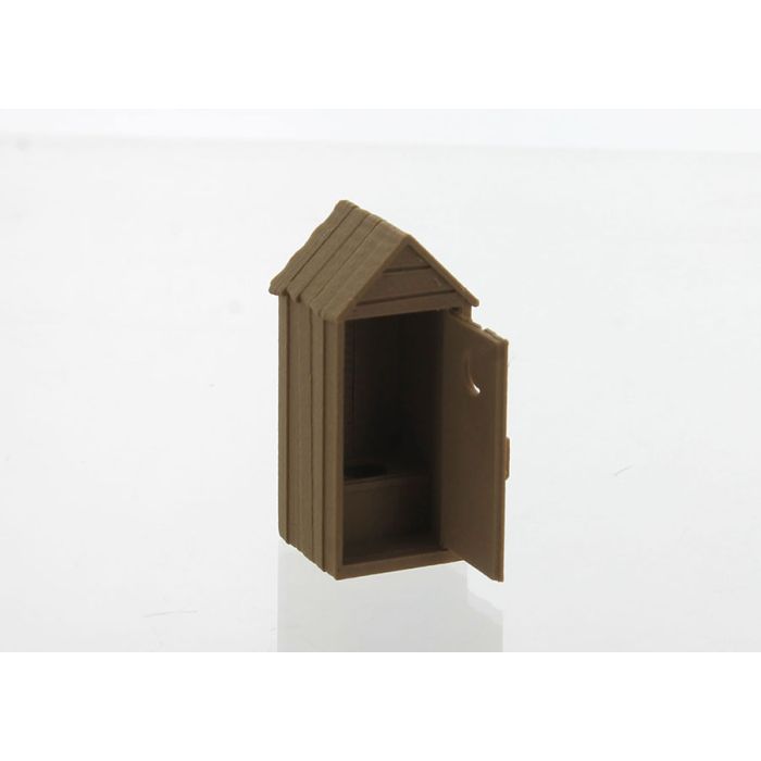 1/64 Outhouse rustic wood tone 3D printed