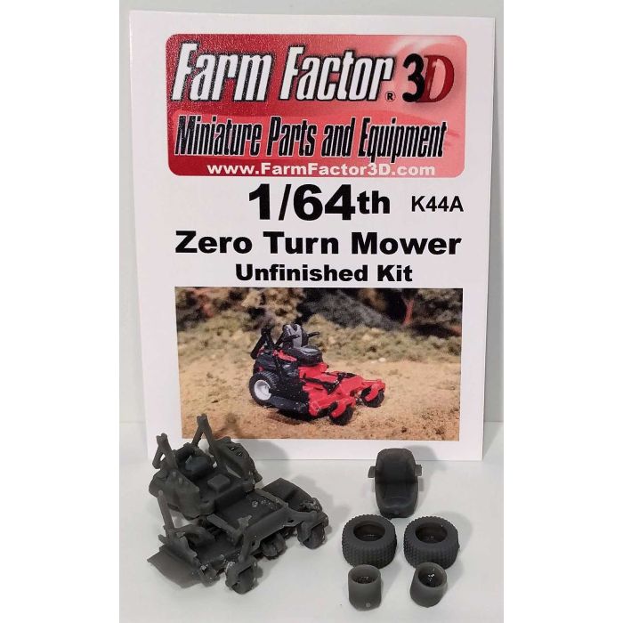1/64 Zero Turn Mower with Roll Bar Down Unfinished Kit