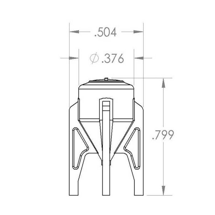 1/64 Tank 35 Gallon Inductor with stand 3D printed