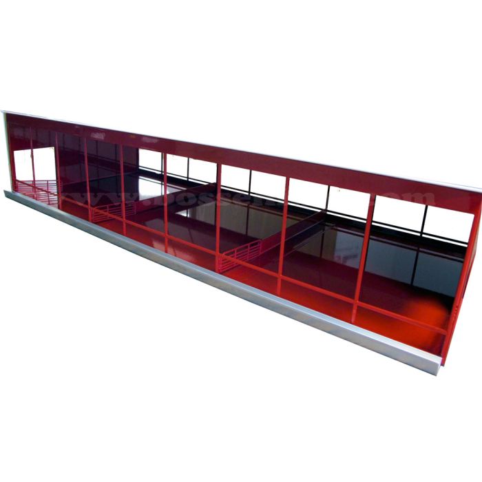 1/64 Cattle Shed Monoslope red & white