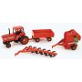 1/64 International 5088 4 piece set with plow, baler, & wagon thumbnail