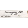 1/64 Rectangular Light 3 inch x 5 inch Single Work Light w/mount pin thumbnail