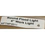 1/64 Round Flood Light 4 inch Work Light with mounting pin on bottom thumbnail