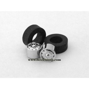 1/64 Truck Tires and rims Front Super Single