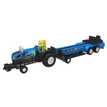 1/64 New Holland Midnight Blue Puller Tractor & Sled