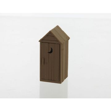 1/64 Outhouse rustic wood tone 3D printed