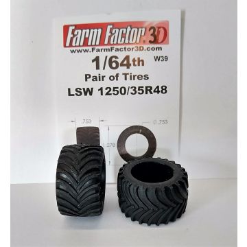 1/64 Tire LSW 1250/35R-48  3D printed