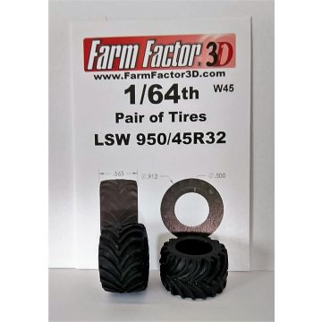 1/64 Tire LSW 950/45R-32  3D printed